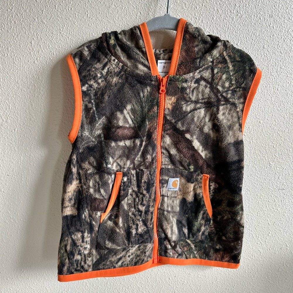 Carhartt Camouflage Vest with Orange Edging